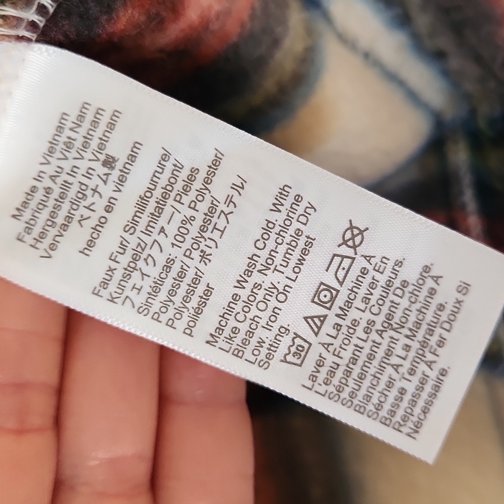 Jcrew Plaid Fleece Quarter-Zip Pullover - Picture 3 of 4